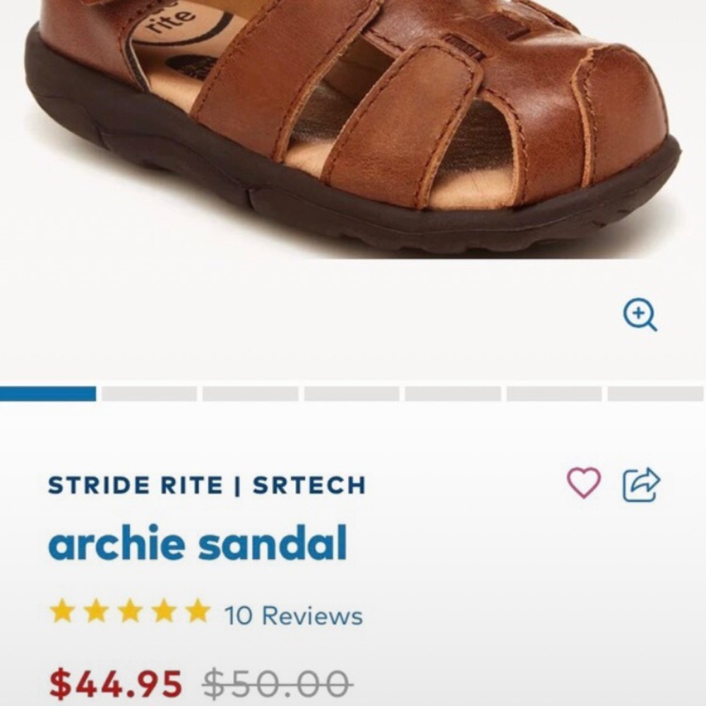 Stride rite sandals size 6wide